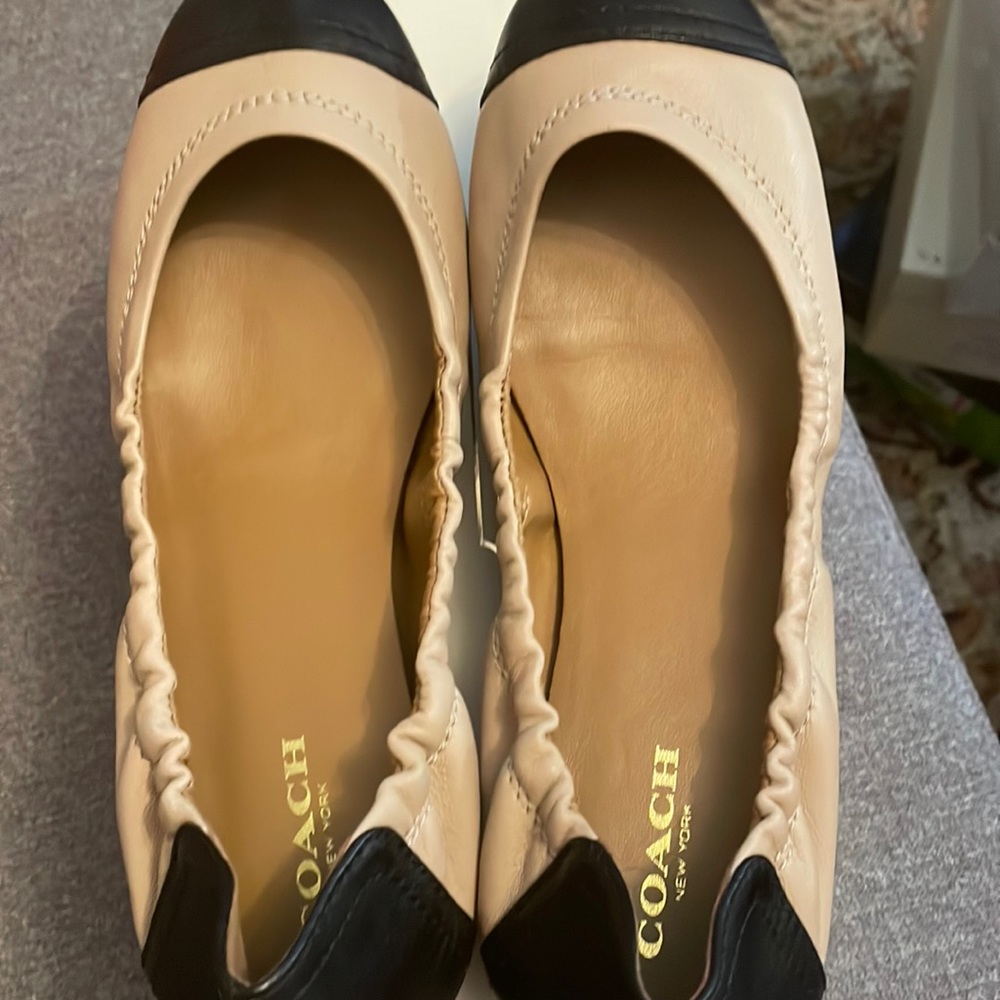 Coach leather flats